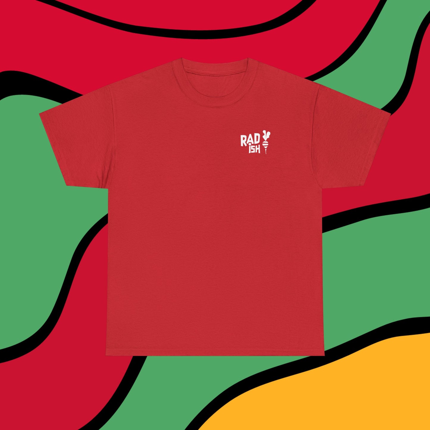Rad-ish Graphic Tee — Retro Burst Logo T-Shirt