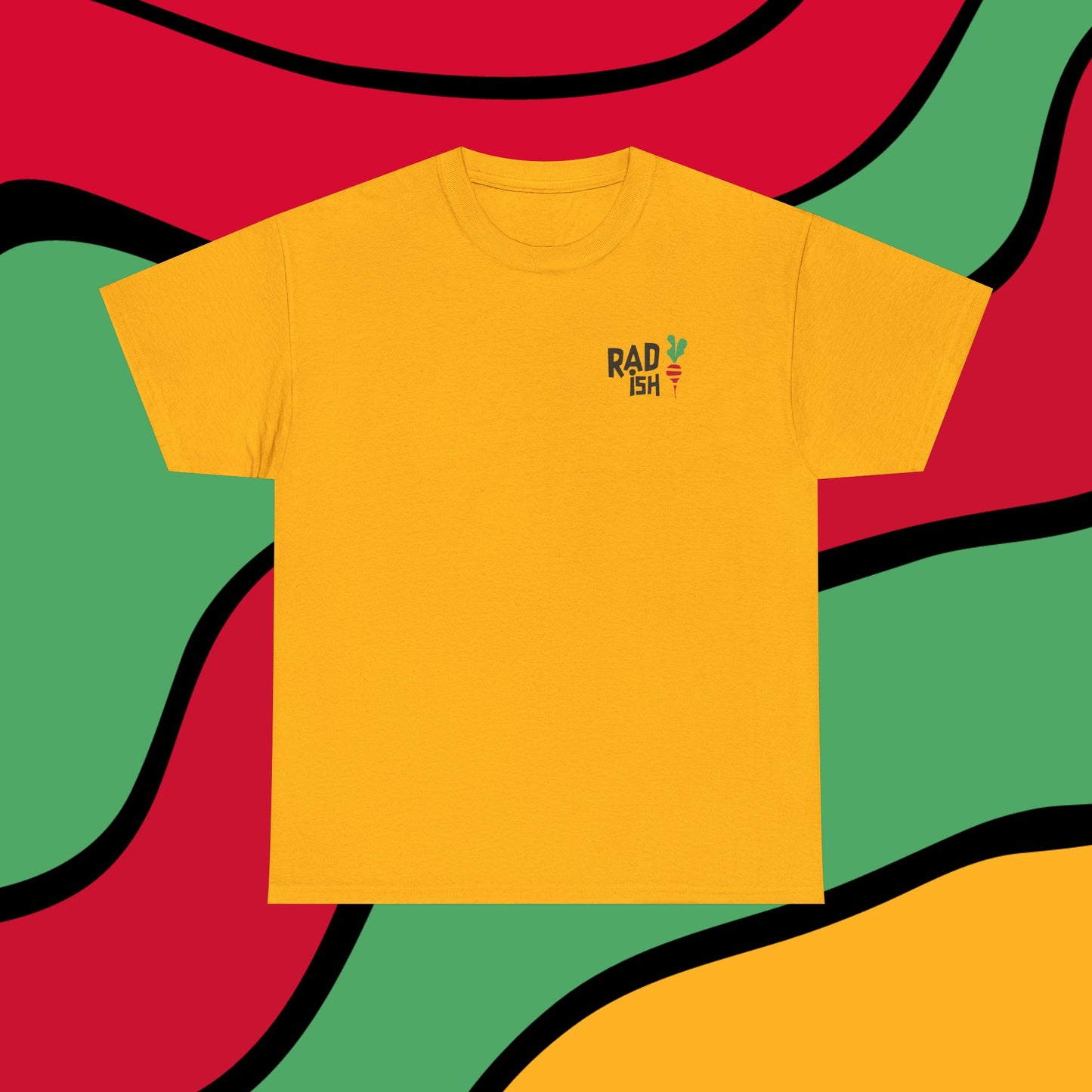 Rad-ish Graphic Tee — Retro Burst Logo T-Shirt