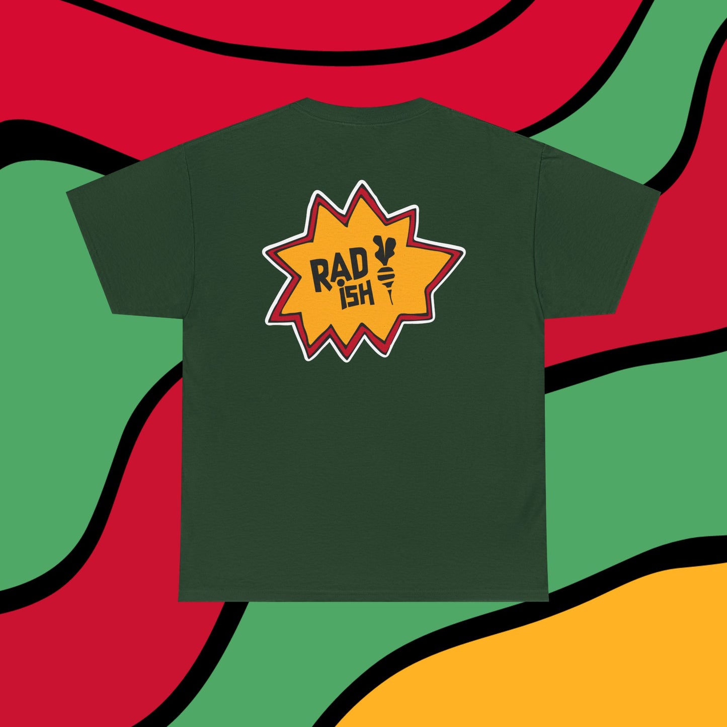 Rad-ish Graphic Tee — Retro Burst Logo T-Shirt